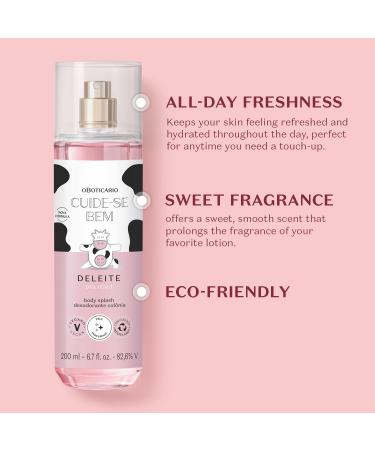 O BOTICARIO Cuide-se Bem Delight Body Splash Sweet and Refreshing Fragrance Mist 6.7 Ounce (200ml) - Buy Online on GoSupps.com