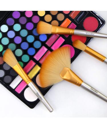 Yuwaku Champagne Makeup Brushes Set - 32 Piece Cruelty-Free Synthetic Fiber Bristles with Travel Case - Valentines Day Gift for Kids - Foundation, Powder, Blush, Eyeshadow - NO Shedding - Buy Online on GoSupps.com