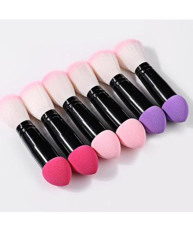 FOMIYES 2 in 1 Makeup Brush Dual-Ended Cosmetic Brush with Sponge Puff and Loose Powder Brush for Foundation Concealer Eyeshadow Blush - Buy Online on GoSupps.com