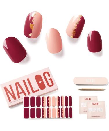 NAILOG Semi Cured Gel Nail Strips for Chirstmas (20 Extra Long Stickers/Wraps) | Buy 2 Get 1 UV Lamp| Glossy & Long Lasting Soft Gel Finishing | Encounter - Buy Online on GoSupps.com