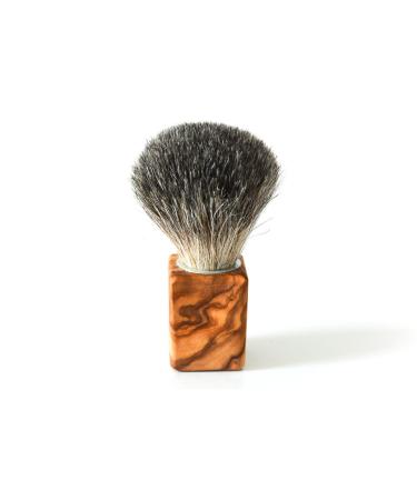 DOM shaving brush badger hair with olive wood handle type Cubus
