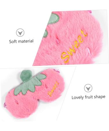 Mobestech 1 Pc Fruit Series Ice Compress Compress Plush Eye Mask Plush Sleeping Blindfold Eye for Sleeping Fake Plush Sleep Eyeshadow Cartoon Blindfold Cute Face Mask Girl 18X13X05cm Pink - Buy Online on GoSupps.com