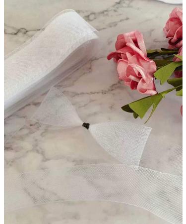 Soft Polyester White Horsehair Braid - 2 Inch Wide Roll, 50 Yards - White - Buy Online on GoSupps.com