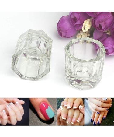 Crystal Glass Acrylic Acrylic Powder Liquid Nail Cup Dish Dappen Bowl Cup Equipment Nail Lid Tools D9R5 Women - Buy Online on GoSupps.com