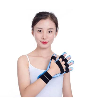 Finger Training Device for Adults & Elderly | Arthritis Recovery Support Brace | Night Immobilizer Wrap - Blue - Buy Online on GoSupps.com