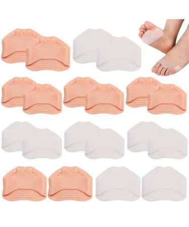 Qixuer 10 pair of gel forefoot cushions Foot pads bone pads foot pads silicone forefoot shoes pads foot cushion gel midfoot cushion neuroma pads for diabetics calls bubbles