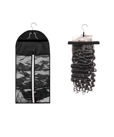 Sanon Hair Extension Holder & Portable Tote Bag | Fleece Suit with Hanging Pocket for Clip-In & Untreated Hair | 29 x 60 cm - Buy Online on GoSupps.com