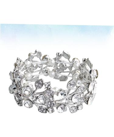 Elegant Rhinestone Tennis Bracelet for Women - Diamond Light Bond Open Bangle Jewelry - Buy Online on GoSupps.com