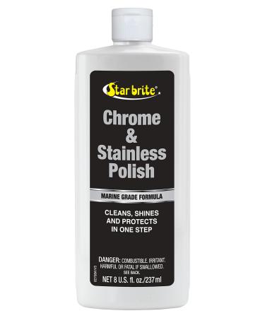 STAR BRITE Chrome & Stainless Polish - Wipe on Wipe off Shine - Marine Grade Formula Protects Against Pitting, Salt Deposits, Staining & Rust on Chrome, Stainless Steel, Copper, Tin & Brass (082708) - Buy Online on GoSupps.com