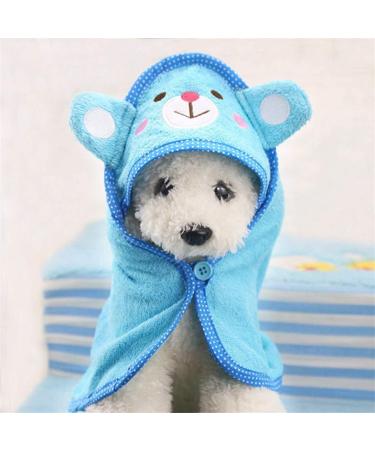 Fiyuer Dog Wademan 2 pcs Pet Bathing Towel & Bathrobe - Fast Drying Super Absorbent for Small Dogs & Cats - Green & Blue - Buy Online on GoSupps.com