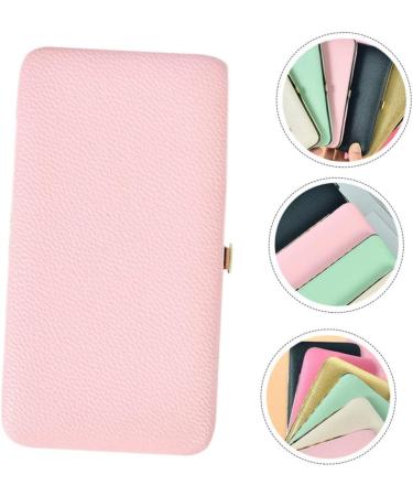 Fomiyes Pink Tweezers Storage Box Case | Eyebrow Tool Organizer | Leather Makeup Container 18x9.8cm | Protective Wimper Box - Buy Online on GoSupps.com