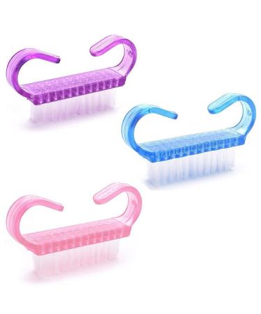 3 Piece Nail Cleaning Brush Set - Professional Nail Tools & Accessories for Dust Removal & Finger Cleaning - Buy Online on GoSupps.com