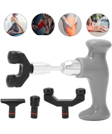 Verdant Touch Hand Massager - T-Shape Deep Tissue Massage Gun for Pain Relief & Physiotherapy | Gray Muscle Massage Tool for Legs & Arms - Buy Online on GoSupps.com