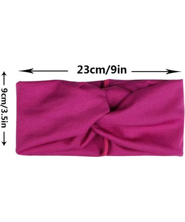 Aunye Women's Elastic Cotton Wide Headband - Adjustable Yoga & Workout Hairband for Girls & Women (Yellow) - Buy Online on GoSupps.com