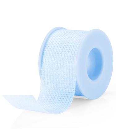 Embagol Lash Tape for Eyelash Extensions Blue Eyelash Tape for Extensions Sensitive Silicone Gel Easy Tear Breathable Medical Microporous Eyelash Extension Tape (0.98in 3.9yd  1Roll)