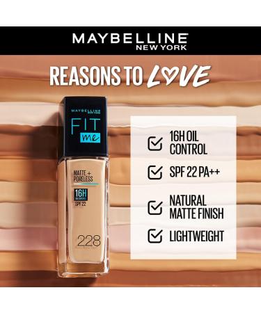 Maybelline New York Fit Me Matte + Poreless Liquid Foundation - 118 Light Beige SPF Oil Absorbing 1.01 oz | International Shipping - Buy Online on GoSupps.com