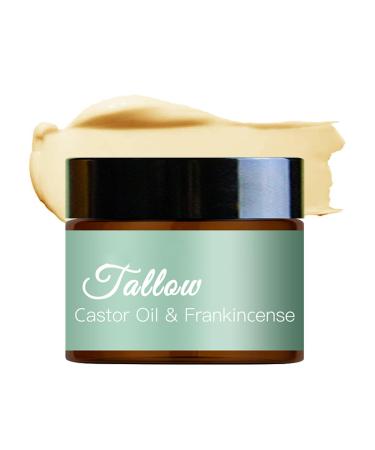 Grass Fed Beef Tallow With Frankincense Oil & Castor Oil 2.03 Fl Oz Organic Beef Tallow For Skin Moisturizer Natural Tallow And Manuka Honey Balm For Face Body