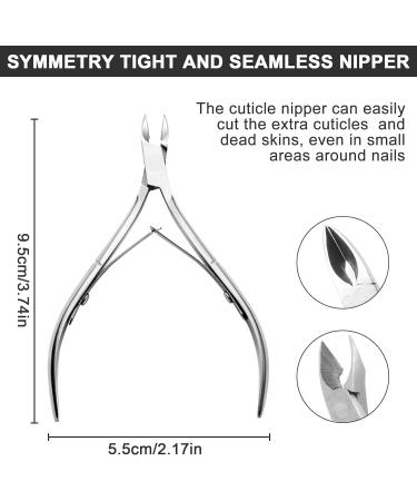 Cuticle Nipper and Double End Cuticle Pusher Tool Stainless Steel Nail Cuticle Remover Cuticle Trimmer Non-Slip Durable Dead Skin Clipper for Fingernails and Toenails Care - Buy Online on GoSupps.com