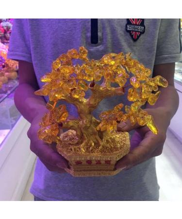 Natural Crystal Citrine Quartz Gem Bonsai Lucky Tree Reiki Stone ERTEYIN - Buy Online on GoSupps.com