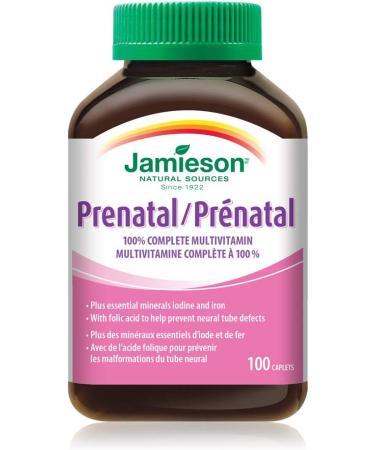 Jamieson Prenatal Multivitamin 100Caplets (Package May Vary) & Omega-3 Select 1 000 mg - Buy Online on GoSupps.com