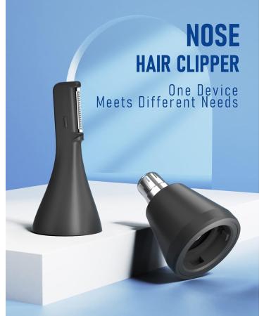 SUPRENT Nose Hair Trimmer for Men 2-in-1 Personal Trimmer-USB-C Rechargeable Nose Trimmer-Painless Hair Removal with IPX7 Waterproof Wet/Dry-Precision Painless Eyebrow Facial Hair Trimmer Kit - Buy Online on GoSupps.com