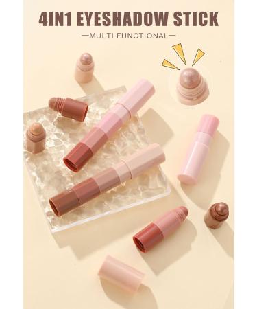 4 in 1 Eyeshadow Pencil Matte Fine Glitter Highly Pigmented for Face and Eyes - Buy Online on GoSupps.com