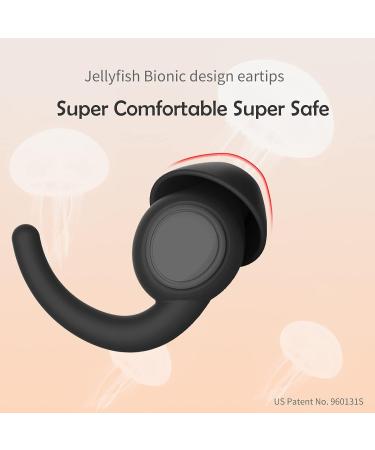 WUTAN 27.7dB Noise Cancelling Ear Plugs for Sleeping - Silicone Sound Blocking Earplugs for Sleep, Flights, Noise Reduction - Black - Buy Online on GoSupps.com