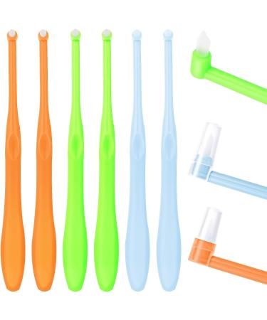 Ouligay 6-Piece Tufted Interdental Toothbrush Set for Orthodontic Braces - Soft Trim, Compact Design - Blue Green Orange - Pack of 1 - Buy Online on GoSupps.com