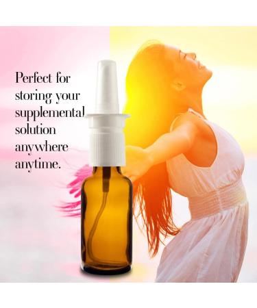 2 Pack 1 oz Amber Glass Nasal Sprayers - Refillable & Travel Sized - Quality Glass for Saline Applications - Buy Online on GoSupps.com
