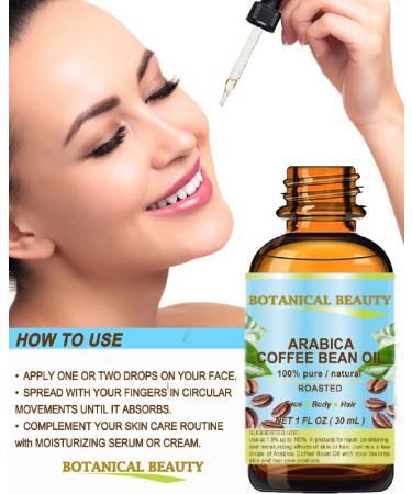 Botanical Beauty ARABICA COFFEE BEAN OIL Brazilian 100% Pure Roasted Premium Quality for Face Skin Hair Lip Nails. Anti - Aging Face Oil 0.33 Fl Oz - 10 ml - Buy Online on GoSupps.com