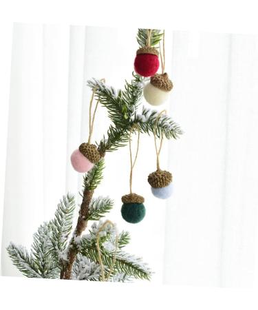 KICHOUSE 6 1 Ornament Wool Felt Pendant Wool Felt Making Pendants DIY Pendant Decorations Small Ball Acorn Green 3x2cm - Buy Online on GoSupps.com