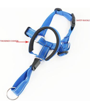 Dog Head Collar No-Pull Dog Collar Durable Training Dog Collar Head Halter Collar for Dog Stops Heavy Pulling and Easy Control on Walks Adjustable(3 Color/4 Sizes) (M Blue) M Blue - Buy Online on GoSupps.com