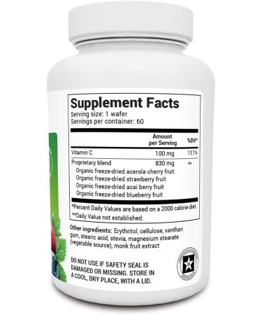 Dr. Berg's Natural Vitamin C Complex - Whole Food Non-GMO Chewable - 60 Wafers - Buy Online on GoSupps.com