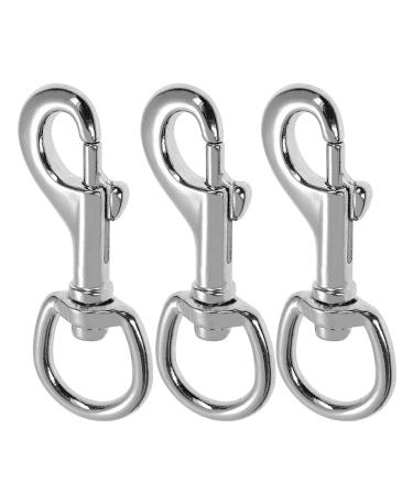 Swivel Snap Hooks Heavy Duty Dog Lead Clip Clasp 360 Swivel Joints Trigger Clips Heavy Duty Trigger Clips Zinc Alloy Lobster Claw Clasps for Dog Leashes Camping Keyring (3 Pcs)