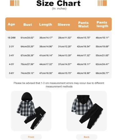 Naiyafly Toddler Boys Plaid Hoodie Sweatshirt and Pants Set | Kids School Outfit 3-4 Years Dark Blue - Buy Online on GoSupps.com