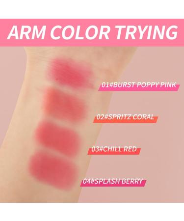 Beneath Lipstick SPRITZ CORAL - Cooling Water Jelly Lip & Cheek Stain | International Shipping Available - Buy Online on GoSupps.com