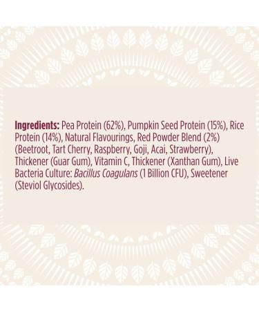 Pulsin Red Berry Vegan Supershake 980g - 19.6g Protein Plant Based Immunity Support Powder - Gluten & Dairy Free 990g - Buy Online on GoSupps.com