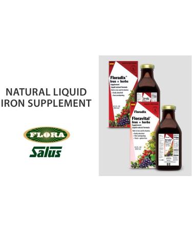 Buy Flora Salus Floradix Floravital Iron + Herbs Liquid Extract 8.5 fl oz - Boost Energy & Vitality - Buy Online on GoSupps.com