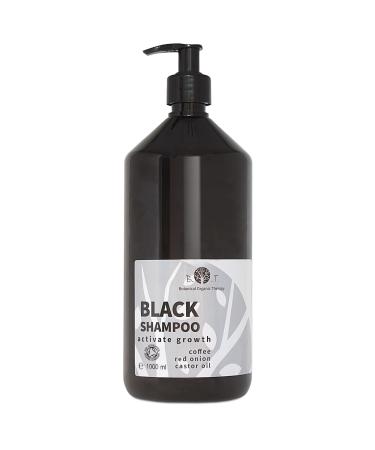 Black Shampoo Hair Beard Unisex- Castor Oil Red Onion and Caffeine Professional Shampoo Anti-Dandruff Anti-Hair Loss Hair Growth Stimulator Sulfate-Free- Safe and Gentle Formula 1000 ml