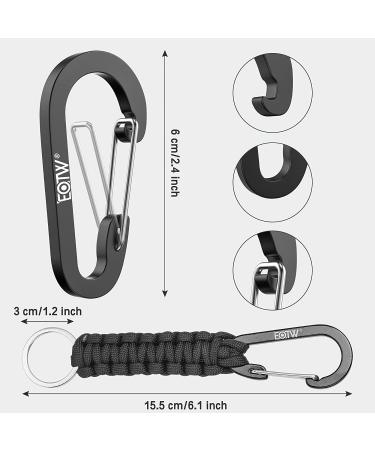 Eotw Paracord Karabiner | Personalized D Ring Key Ring for Motorcycle Auto Camping & Hiking - Unisex Black - Buy Online on GoSupps.com