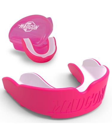 Madgon Mundsprung for ideal breathing & easy to adapt |Sport tooth protection for martial arts MMA boxing kickboxing - adult Guardian - Pink/White - Buy Online on GoSupps.com