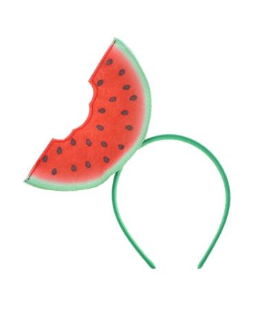 Yardenfun Watermelon Headband Hairband Bopper Headpiece Watermelon Costume Funny Headbands Fruit Head Boppers Summer Head Boppers Party Watermelon Hat Pineapple Heat Transfer Felt Cloth Miss