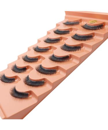10MM Mink Lashes - Thick Short False Eyelashes for Natural Look | Wispy & Soft D Curl | 7 Pairs by DAODER - Buy Online on GoSupps.com