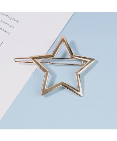 Yheakne Vintage Star Hair Clip Barrette Gold Hair Barrette Pin Metal Hair Clamp Half Bun Holder Clips Decorative Hair Accessories for Women and Girls (Gold) - Buy Online on GoSupps.com