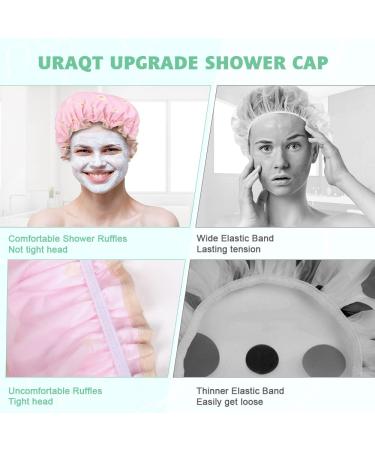 Uraqt Waterproof Shower Hood - 2 Pack Large Elastic Reusable Shower Caps for Women | Perfect for Home Hotel and Travel - Buy Online on GoSupps.com