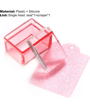 Shop Pink Nail Art Stickers for Women - Easy Clean Square Stamp Party Decor & Manicure Plate - Buy Online on GoSupps.com