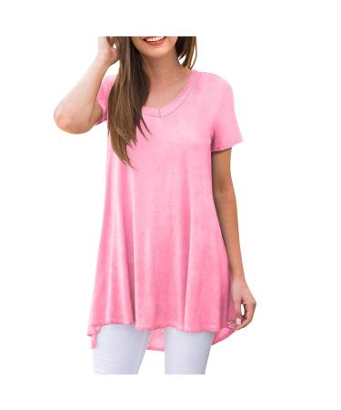 Genetic women T-shirt monochrome round short summer shirt loose tops basic tops tshirt long arm women t shirt women with pressure tshirt sport women set pink l