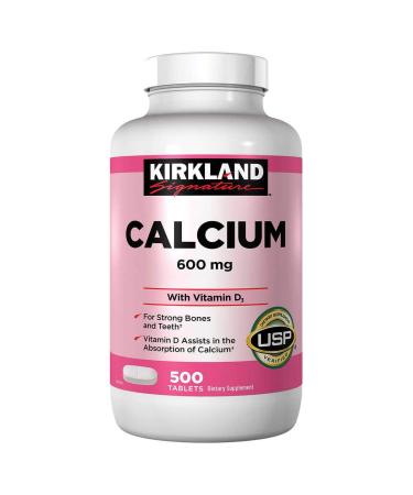 Kirkland Signature Calcium 600mg + Vitamin D - 500 Tabs