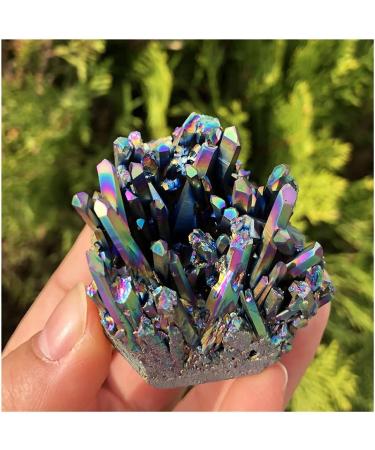 Natural Crystal Rough 1pcs Natural Beauty of Electroplated Crystal Cluster Quartz Stone Flower Crafts - Buy Online on GoSupps.com