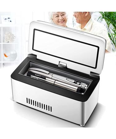 Insulin Cooler Case USB Charger Mini Medicine Refrigerator Portable Insulin Cooler Box Car Small Refrigerator for Keeping Diabetes Drug Cooler About 8-10 Hours 3*Battery